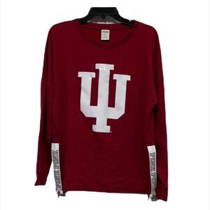Victoria’s Secret PINK IU Indiana Hoosier Sweatshirt XS Red White